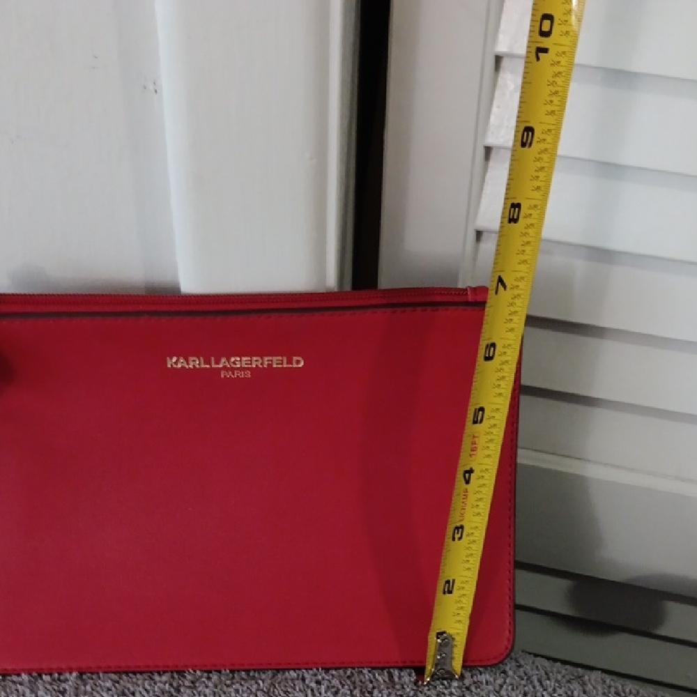 Karl Lagerfeld Vibrant Red Clutch/Wristlet - Picture 3 of 6